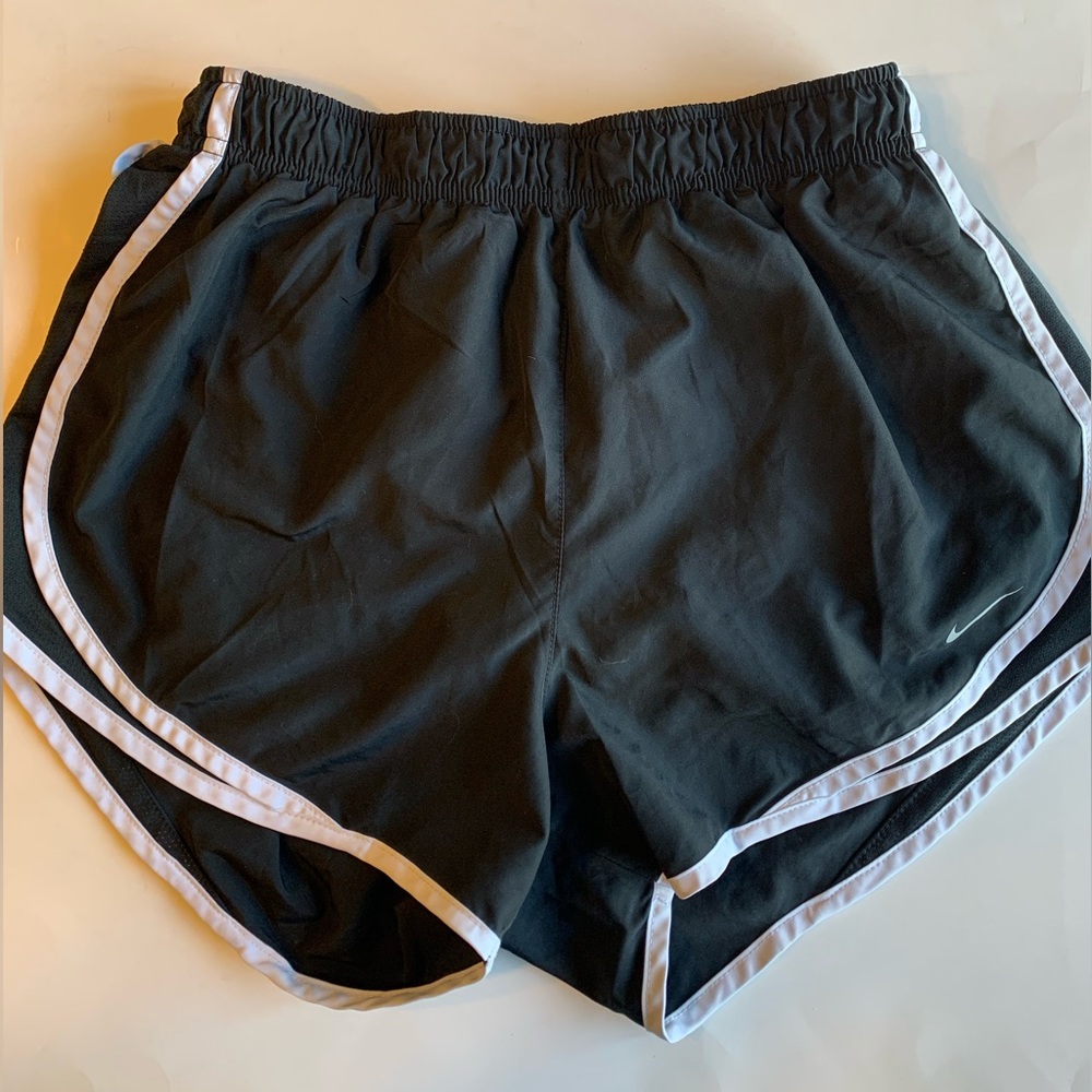 Nike Dri-FIT Black White Running Shorts, women size  M